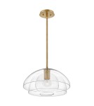 Lampy wiszące - Quintiesse Lampa wisząca / Półplafon Lotus - 1 źródło światła - Stary mosiądz Elstead Lighting QN-LOTUS-P-HBR - product 1