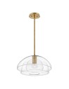 Quintiesse Lampa wisząca / Półplafon Lotus - 1 źródło światła - Stary mosiądz Elstead Lighting QN-LOTUS-P-HBR