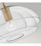 Lampy wiszące - Quintiesse Lampa wisząca / Półplafon Lotus - 1 źródło światła - Stary mosiądz Elstead Lighting QN-LOTUS-P-HBR - product 4