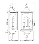 Kinkiety zewnętrzne - Quintiesse Duża latarnia naścienna Market Square - 3 źródła światła IP44 Elstead Lighting QN-MARKET-SQUARE-L - product 6