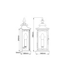 Kinkiety zewnętrzne - Quintiesse Mała latarnia naścienna Market Square - 1 źródło światła IP44 Elstead Lighting QN-MARKET-SQUARE-S - product 5