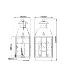 Kinkiety zewnętrzne - Quintiesse Duża latarnia naścienna Nantucket - 2 źródła światła IP44 Elstead Lighting QN-NANTUCKET-L-AS - product 5