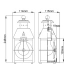 Kinkiety zewnętrzne - Quintiesse Mała latarnia naścienna Nantucket - 1 źródło światła IP44 Elstead Lighting QN-NANTUCKET-XS-AS - product 4