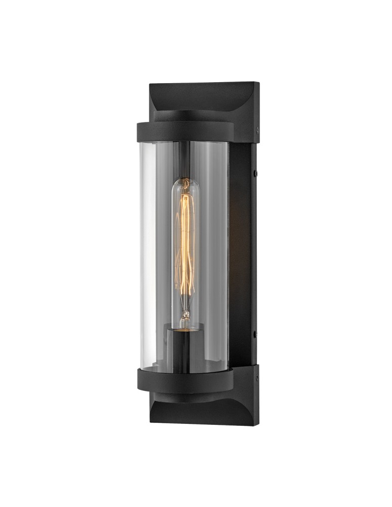 Quintiesse Średnia latarnia naścienna Pearson - 1 źródło światła - Teksturowana czerń IP44 Elstead Lighting QN-PEARSON-M