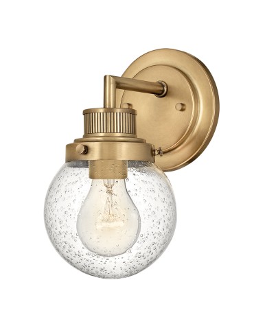 Quintiesse Kinkiet Poppy - 1 źródło światła - Stary mosiądz IP44 Elstead Lighting QN-POPPY1-HB-BATH