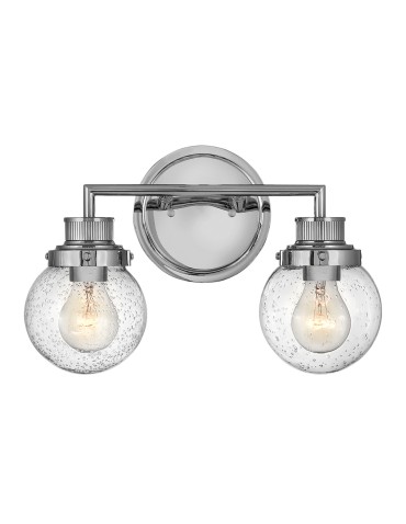 Quintiesse Kinkiet Poppy - 2 źródła światła - Polerowany chrom IP44 Elstead Lighting QN-POPPY2-PC-BATH