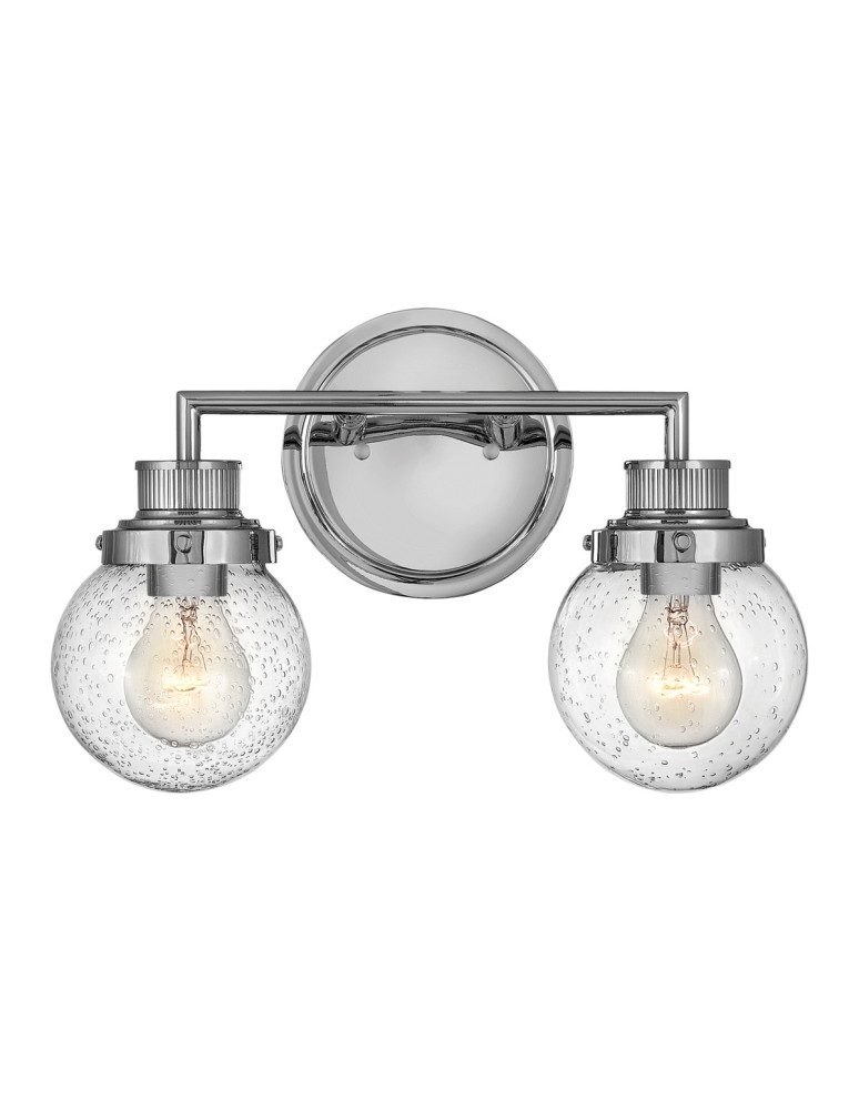 Quintiesse Kinkiet Poppy - 2 źródła światła - Polerowany chrom IP44 Elstead Lighting QN-POPPY2-PC-BATH