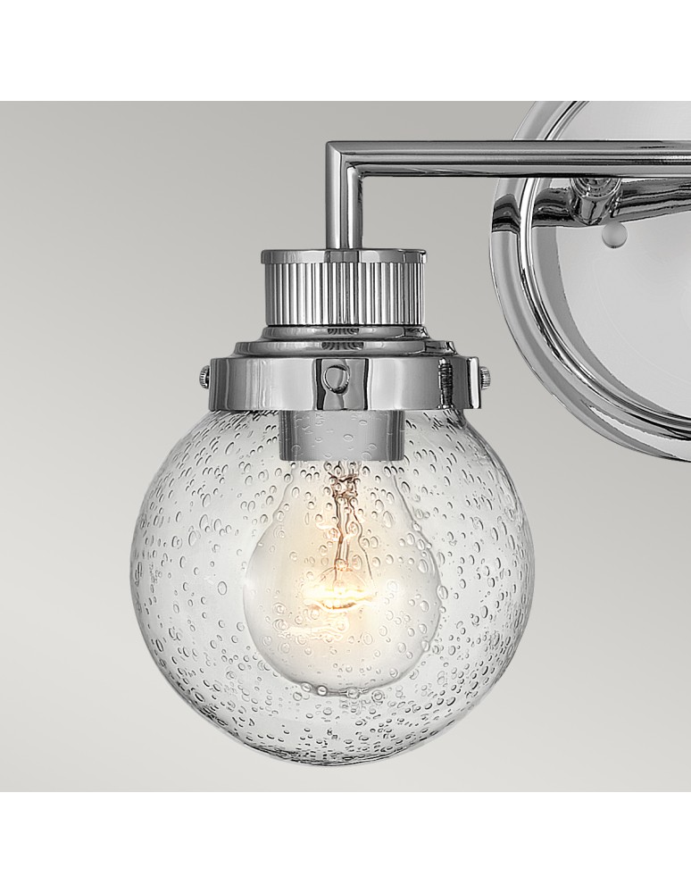 Quintiesse Kinkiet Poppy - 2 źródła światła - Polerowany chrom IP44 Elstead Lighting QN-POPPY2-PC-BATH