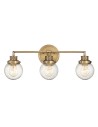 Quintiesse Kinkiet Poppy - 3 źródła światła - Stary mosiądz IP44 Elstead Lighting QN-POPPY3-HB-BATH