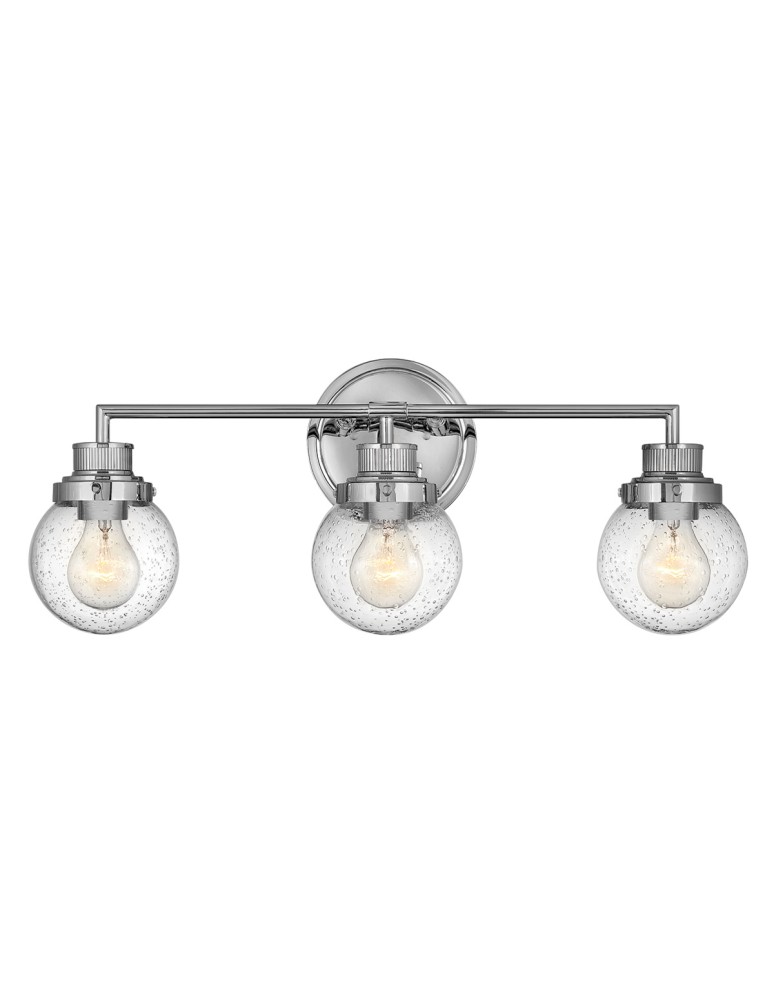 Quintiesse Kinkiet Poppy - 3 źródła światła - Polerowany chrom IP44 Elstead Lighting QN-POPPY3-PC-BATH