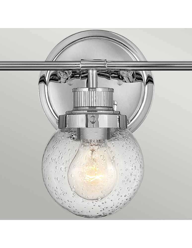 Quintiesse Kinkiet Poppy - 3 źródła światła - Polerowany chrom IP44 Elstead Lighting QN-POPPY3-PC-BATH