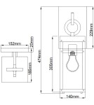 Kinkiety zewnętrzne - Quintiesse Średnia latarnia naścienna Porter - 1 źródło światła IP44 Elstead Lighting QN-PORTER-M-DZ - product 5