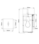 Kinkiety zewnętrzne - Quintiesse Mała latarnia naścienna Porter - 1 źródło światła IP44 Elstead Lighting QN-PORTER-S-DZ - product 5