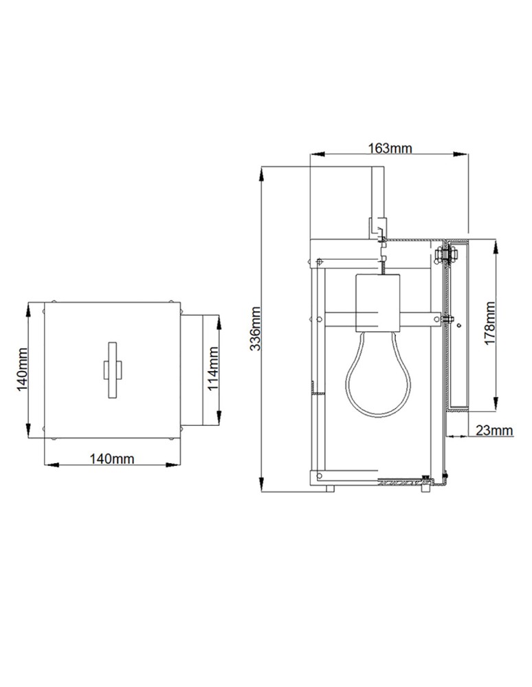 Quintiesse Mała latarnia naścienna Porter - 1 źródło światła IP44 Elstead Lighting QN-PORTER-S-DZ