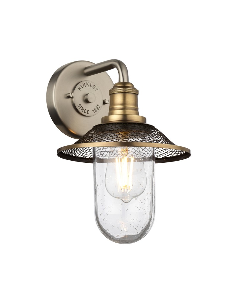 Quintiesse Kinkiet Rigby - 1 źródło światła - Antyczny nikiel / Stary mosiądz IP44 Elstead Lighting QN-RIGBY1-BATH-AN Quintiesse Kinkiet Rigby - 1 źródło światła - Antyczny nikiel / Stary mosiądz IP44 Elstead Lighting QN-RIGBY1-BATH-AN