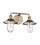 Kinkiety łazienkowe - Quintiesse Kinkiet Rigby - 2 źródła światła - Antyczny nikiel / Stary mosiądz IP44 Elstead Lighting QN-RIGBY2-BATH-AN - product 2