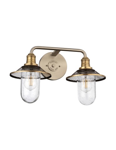 Quintiesse Kinkiet Rigby - 2 źródła światła - Antyczny nikiel / Stary mosiądz IP44 Elstead Lighting QN-RIGBY2-BATH-AN - produkt 2