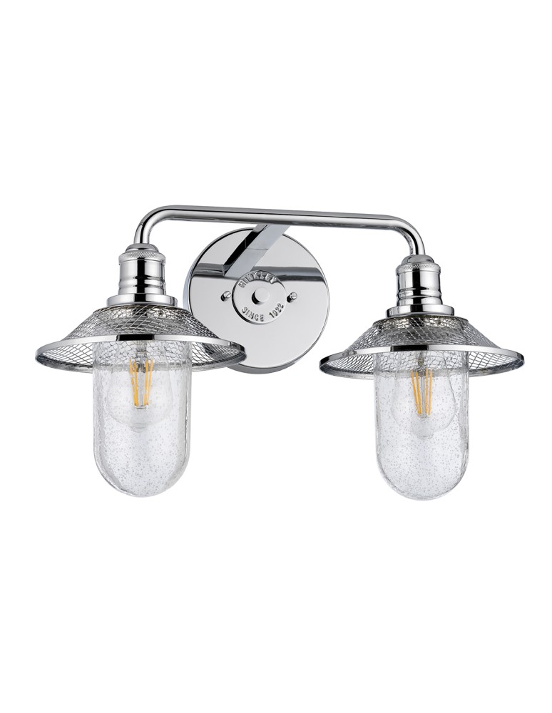 Quintiesse Kinkiet Rigby - 2 źródła światła - Polerowany chrom IP44 Elstead Lighting QN-RIGBY2-BATH-PC Quintiesse Kinkiet Rigby - 2 źródła światła - Polerowany chrom IP44 Elstead Lighting QN-RIGBY2-BATH-PC