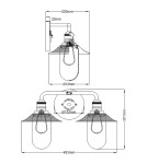 Quintiesse Kinkiet Rigby - 2 źródła światła - Polerowany chrom IP44 Elstead Lighting QN-RIGBY2-BATH-PC Quintiesse Kinkiet Rigby - 2 źródła światła - Polerowany chrom IP44 Elstead Lighting QN-RIGBY2-BATH-PC