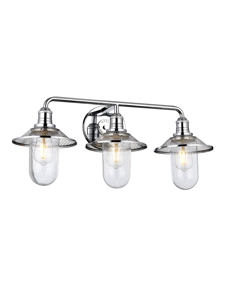 Quintiesse Kinkiet Rigby - 3 źródła światła - Polerowany chrom IP44 Elstead Lighting QN-RIGBY3-BATH-PC