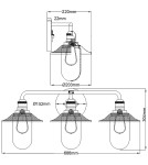 Kinkiety łazienkowe - Quintiesse Kinkiet Rigby - 3 źródła światła - Polerowany chrom IP44 Elstead Lighting QN-RIGBY3-BATH-PC - product 6