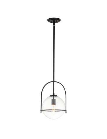 Quintiesse Średnia lampa wisząca Somerset - 1 źródło światła - Czarna Elstead Lighting QN-SOMERSET-P-C-BK
