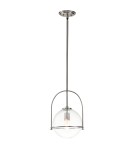 Quintiesse Średnia lampa wisząca Somerset - 1 źródło światła - Szczotkowany nikiel Elstead Lighting QN-SOMERSET-P-C-BN Quintiesse Średnia lampa wisząca Somerset - 1 źródło światła - Szczotkowany nikiel Elstead Lighting QN-SOMERSET-P-C-BN