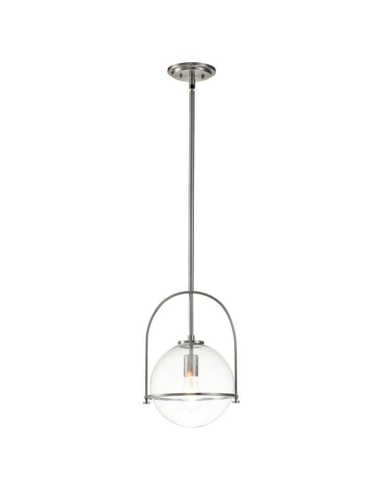 Quintiesse Średnia lampa wisząca Somerset - 1 źródło światła - Szczotkowany nikiel Elstead Lighting QN-SOMERSET-P-C-BN Quintiesse Średnia lampa wisząca Somerset - 1 źródło światła - Szczotkowany nikiel Elstead Lighting QN-SOMERSET-P-C-BN