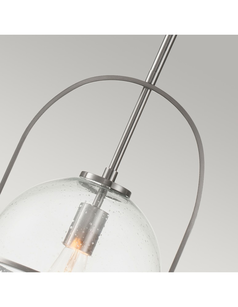 Quintiesse Średnia lampa wisząca Somerset - 1 źródło światła - Szczotkowany nikiel Elstead Lighting QN-SOMERSET-P-C-BN Quintiesse Średnia lampa wisząca Somerset - 1 źródło światła - Szczotkowany nikiel Elstead Lighting QN-SOMERSET-P-C-BN