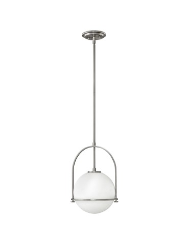 Quintiesse Średnia lampa wisząca Somerset - 1 źródło światła - Szczotkowany nikiel Elstead Lighting QN-SOMERSET-P-O-BN