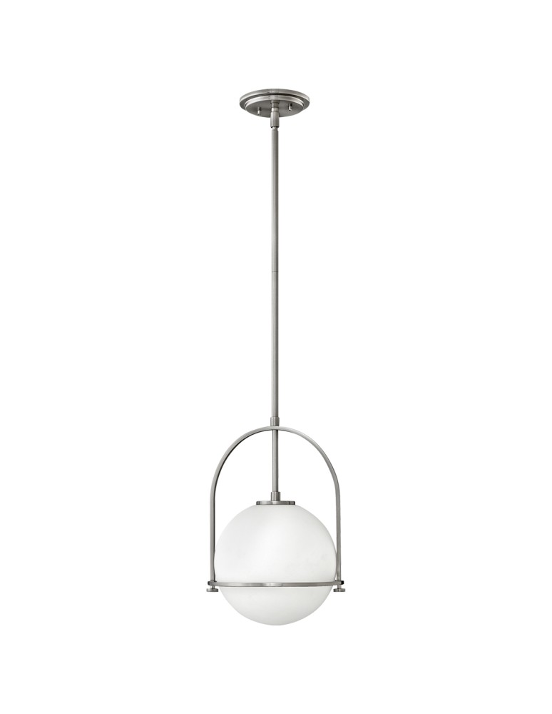 Quintiesse Średnia lampa wisząca Somerset - 1 źródło światła - Szczotkowany nikiel Elstead Lighting QN-SOMERSET-P-O-BN
