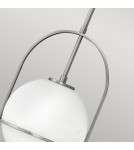 Lampy wiszące - Quintiesse Średnia lampa wisząca Somerset - 1 źródło światła - Szczotkowany nikiel Elstead Lighting QN-SOMERSET-P-O-BN - product 3