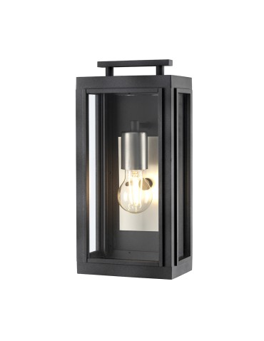 Quintiesse Latarnia naścienna Sutcliffe - 1 źródło światła - Postarzany cynk / Antyczny nikiel IP44 Elstead Lighting QN-SU