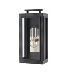 Kinkiety zewnętrzne - Quintiesse Latarnia naścienna Sutcliffe - 1 źródło światła - Postarzany cynk / Antyczny nikiel IP44 Elstead Lighting QN-SU - product 2