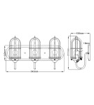 Kinkiety łazienkowe - Quintiesse Kinkiet Urban Restoration - 3 źródła światła IP44 Elstead Lighting QN-URBANREST3 - product 9