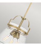Lampy wiszące - Quintiesse Lampa wisząca Wimberley - 3 źródła światła - Postarzany mosiądz Elstead Lighting QN-WIMBERLEY-P-WS - product 3
