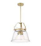 Lampy wiszące - Quintiesse Lampa wisząca Wimberley - 3 źródła światła - Postarzany mosiądz Elstead Lighting QN-WIMBERLEY-P-WS - product 5