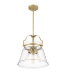 Lampy wiszące - Quintiesse Lampa wisząca Wimberley - 3 źródła światła - Postarzany mosiądz Elstead Lighting QN-WIMBERLEY-P-WS - product 6