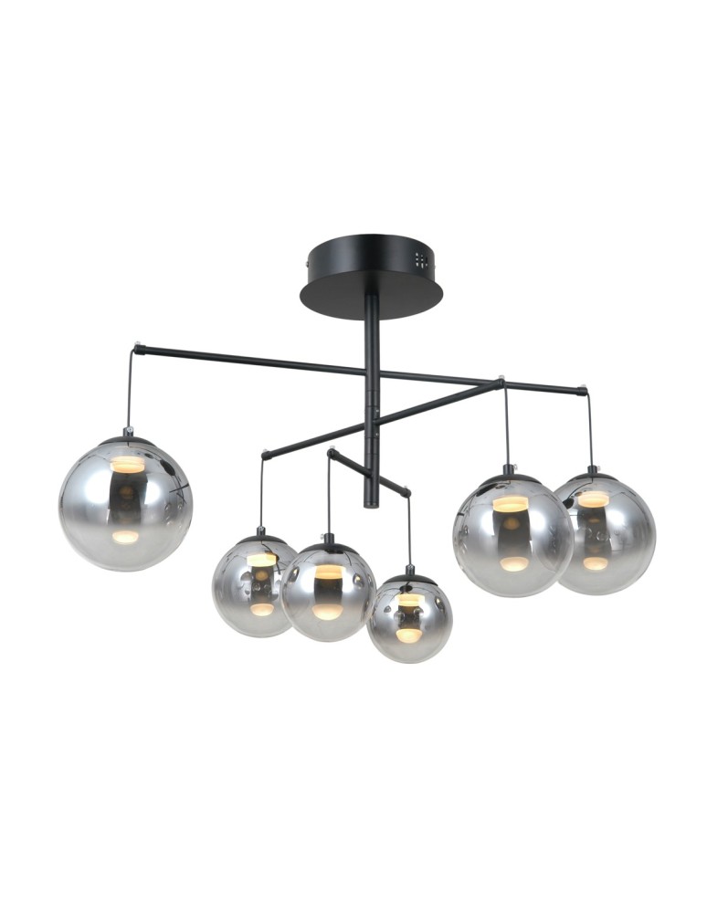 ITALUX Velada Wisząca 6xLED 30W 3000K Czarny mat PND-34381-6-BK ITALUX Velada Wisząca 6xLED 30W 3000K Czarny mat PND-34381-6-BK