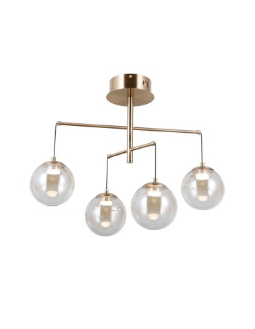ITALUX Velada Wisząca 4xLED 20W 3000K Złoty PND-34381-4-HBR