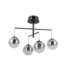 Lampy wiszące kule - ITALUX Velada Wisząca 4xLED 20W 3000K Czarny mat PND-34381-4-BK - product 1
