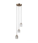 ITALUX Torno Wisząca 3xE14 40W Złoty PND-40813-3R-HBR ITALUX Torno Wisząca 3xE14 40W Złoty PND-40813-3R-HBR