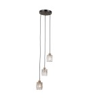 Lampy wiszące potrójne - ITALUX Torno Wisząca 3xE14 40W Czarny mat, złoty PND-40813-3R-BK-HBR - product 1