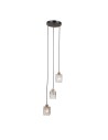 ITALUX Torno Wisząca 3xE14 40W Czarny mat, złoty PND-40813-3R-BK-HBR