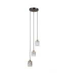 Lampy wiszące potrójne - ITALUX Torno Wisząca 3xE14 40W Czarny mat, złoty PND-40813-3R-BK-HBR - product 2
