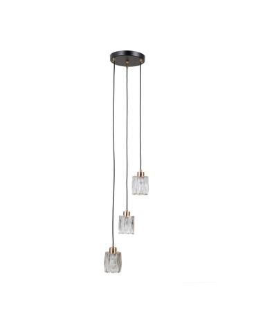 ITALUX Torno Wisząca 3xE14 40W Czarny mat, złoty PND-40813-3R-BK-HBR - produkt 2