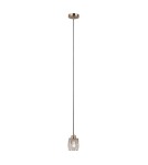 Lampy wiszące pojedyncze - ITALUX Torno Wisząca 1xE14 40W Złoty PND-40813-1-HBR - product 1