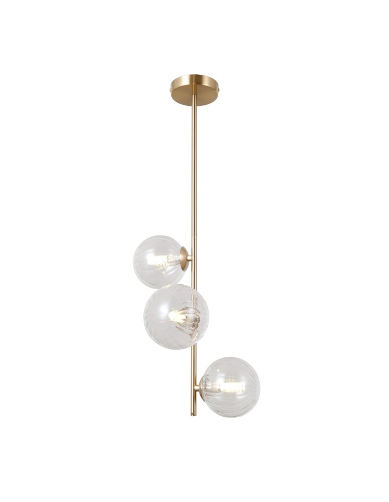 Lampy wiszące kule - ITALUX Toledo Wisząca 3xG9 5W Złoty PND-40717-3-HBR - product kolory-swiatla.pl 3