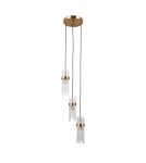 Lampy wiszące potrójne - ITALUX Taraso Wisząca 3xE14 40W Złoty PND-40760-3-HBR - product 1