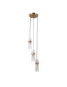 ITALUX Taraso Wisząca 3xE14 40W Złoty PND-40760-3-HBR